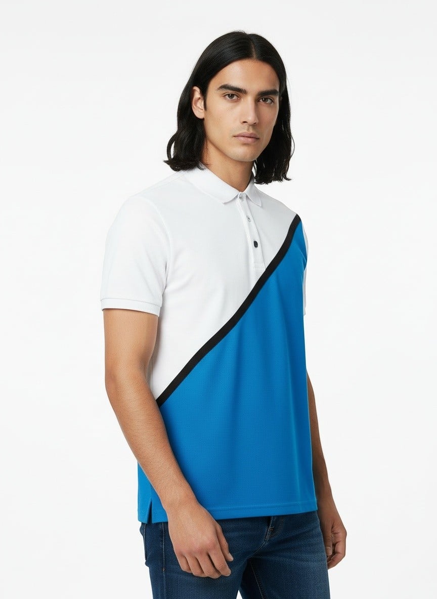 AI-generated fashion photo front facing garment focus angle